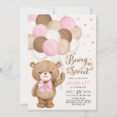 Buscar oso de peluche rosado invitaciones Para niños
