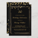 Buscar hombres invitaciones Negro y oro