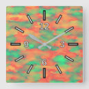 Buscar nublado relojes de pared Verde