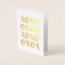 Buscar xoxo tarjetas Efecto metalizado dorado