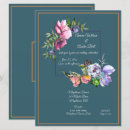 Buscar turquesa 16x22 invitaciones Floral