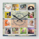 Buscar vintage wood relojes de pared Monograma