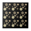 Buscar estampado de flores negro azulejos Retro