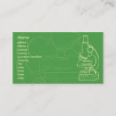 Buscar microscopio tarjetas de visita Ciencia