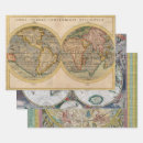 Buscar mapas del mundo antiguos papel de regalo Atlas