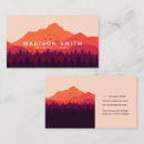 Buscar montañas tarjetas de visita Moda