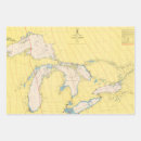 Buscar mapa del vintage papel de regalo Náutico