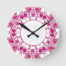 Buscar rosas rosados relojes de pared General y unisex