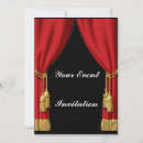 Buscar cortina roja invitaciones Rojo