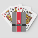 Buscar rayas rojas barajas de cartas Para él