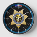 Buscar seguridad relojes de pared Sheriff