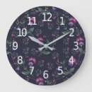 Buscar orquídeas púrpuras relojes de pared Floral