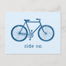 Buscar bicicleta azul postales Vintage