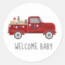 Buscar vintage baby shower pegatinas Camioneta