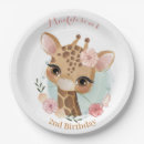 Buscar giraffe papel platos Ducha de bebé