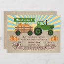 Buscar tractor birthday invitaciones Cualquier niño