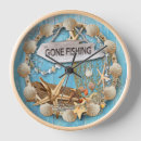 Buscar pescador relojes de pared Para pescadores