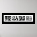 Buscar letras del alfabeto posters Blanco y negro