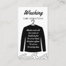 Buscar camisa tarjetas de visita Instrucciones de lavado