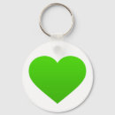 Buscar corazón verde llaveros Cadena de claves