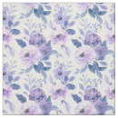 Buscar floral púrpura telas Blanco