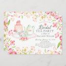 Buscar pote del té invitaciones Rosa