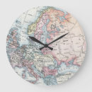 Buscar antique map relojes de pared Vintage