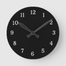 Buscar color negro sólido relojes de pared Moderno