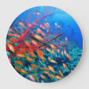 Buscar arrecife coral de relojes de pared Vida marina