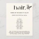 Buscar menú flyers Estilista de pelo