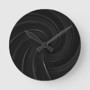 Buscar espiral relojes de pared Negro