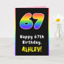Buscar 67 años cumpleaños tarjetas e invitaciones Colorido