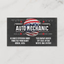 Buscar mecánico coche de tarjetas de visita Automotriz