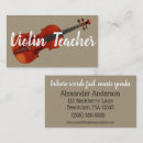 Buscar violín tarjetas de visita Profesora