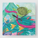 Buscar pulpo relojes de pared Tortuga