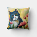 Buscar gato blanco y negro cojines Para niños