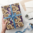 Buscar metálico papel de regalo Floral