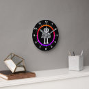 Buscar geek relojes de pared Negro
