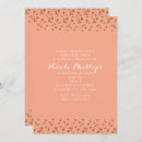 Buscar peach and gold invitaciones Elegante