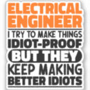 Buscar ingenieros eléctricos pegatinas Ingeniería