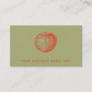 Buscar fruta roja tarjetas de visita Rojo