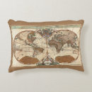 Buscar mapa del mundo antiguo cojines Geografía