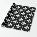 Buscar flor lis de papel de regalo Blanco y negro