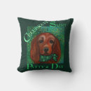 Buscar setter cojines Perro castaño rojo caoba