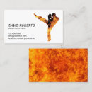 Buscar el kickboxing tarjetas de visita Artes marciales