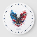 Buscar azul blanco rojo relojes de pared Patriótico