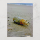 Buscar mensaje en una botella postales Océano