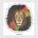 Buscar león negro pegatinas Rojo