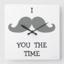 Buscar bigote divertido relojes de pared Retro