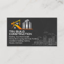 Buscar grúa construcción de tarjetas de visita Contratista